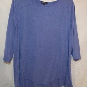 Lane Bryant Blue 3/4 Sleeve Top  Size 14/16